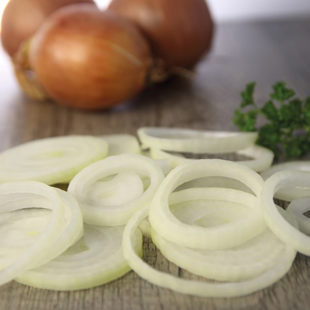 Zwiebel Scheiben weiß