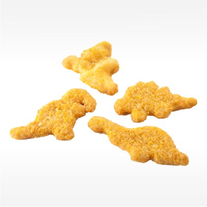Chicken Dinos paniert