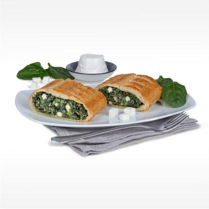 Spinatstrudel Blätterteig portioniert