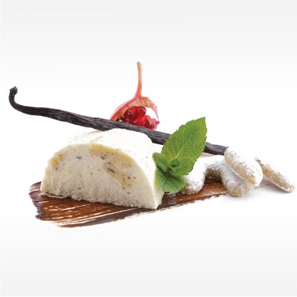 Bourbon Vanille Parfait mit Walnuss Cookies