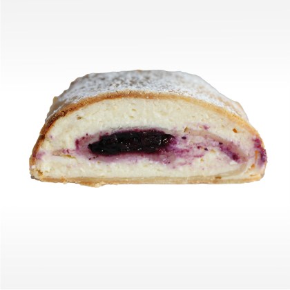 Topfen-Heidelbeerstrudel roh