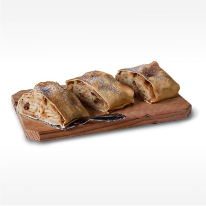 Apfelstrudel portioniert gebacken
