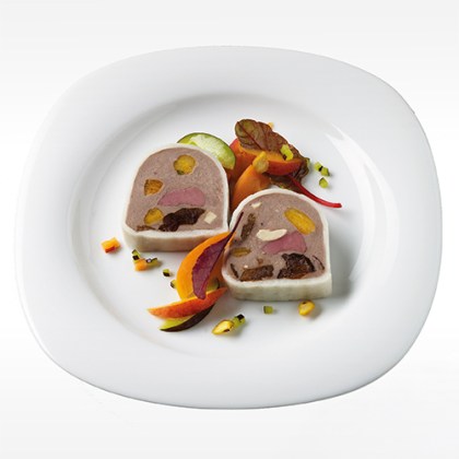 Rehterrine mit Pflaumen